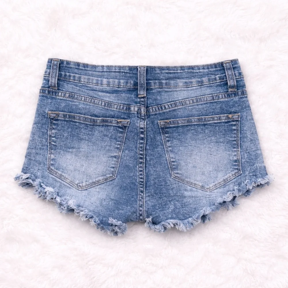 KanCan Denim Cutoff Shorts Size 5/26 Distressed Frayed Hem Stretch Jean Shorts